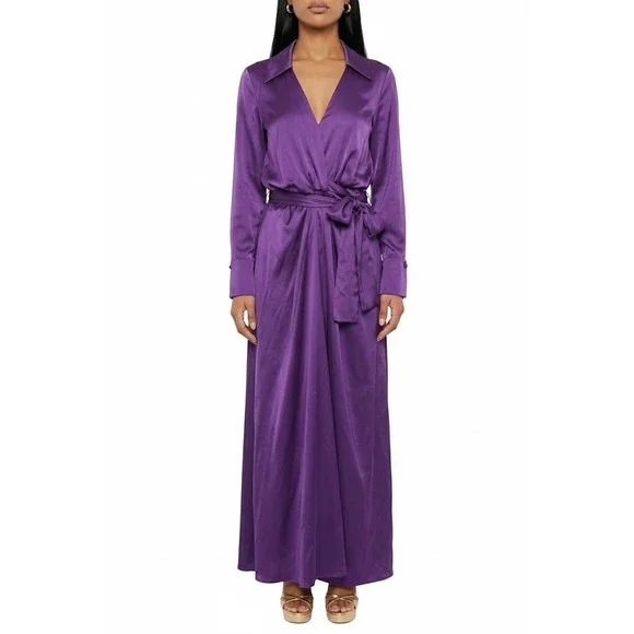 Oud. Paris - Purple Jeff Silk Formal Dress Sz XL - Picture 1 of 4